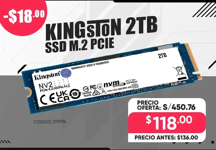 Unidad De Almacenamiento Ssd M.2 Pcie Kingston 2tb