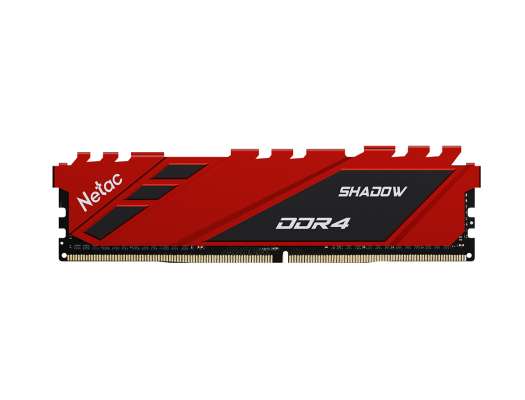 MEM. RAM NETAC SHADOW DDR4 8GB/3200 ( NTSDD4P32SP-08R ) ROJO