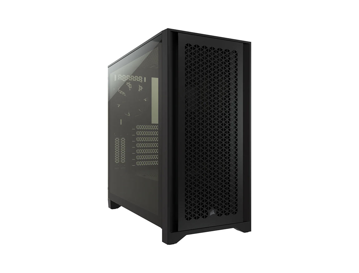 Case Corsair 4000d Airflow S/fuente (cc-9011200-ww) Panel De Vidrio, 2 Ventiladores, Negro