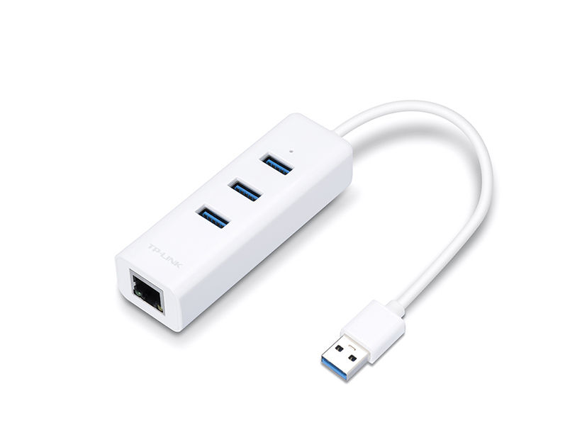 Adaptador De Red + 3 Usb Hub Tp-link  2 En 1 3.0  1000mbps (ue330)