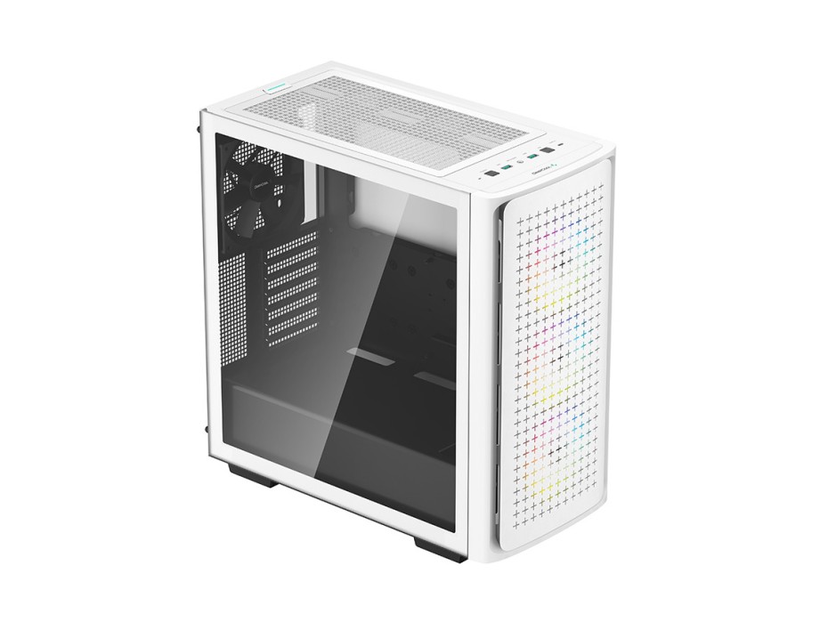 Case Deepcool Gaming Ck560 Wh S/fuente (r-ck560-whaae4-g-1) Panel De Vidrio, 4 Ventiladores, Led Argb, Blanco