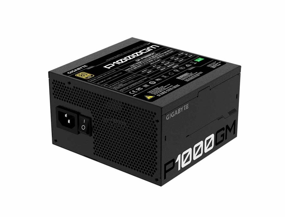 Fuente De Poder Gigabyte 1000w (gp-ud1000gm) Atx, 80 Plus Gold, Modular, Negro