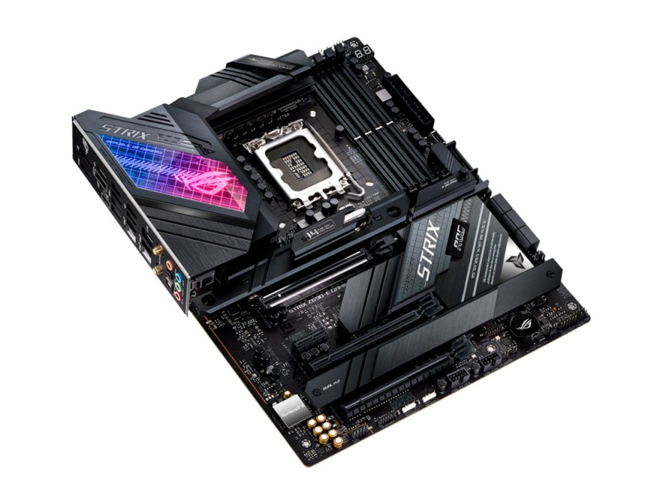 Placa Madre Asus Z690-e Rog Gaming Wifi (90b18j0-m0eay0) Socket Lga 1700, Ram Ddr5 Buss 6400oc Mt/s, 14va, 13va, 12va Gen, Rgb, Wifi 6e