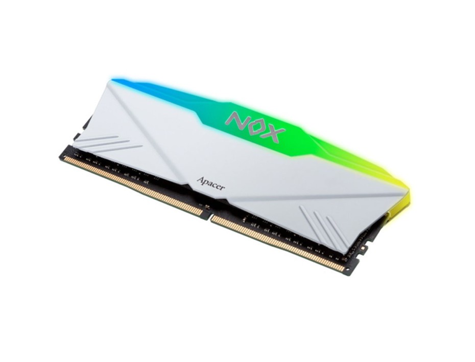 MEMORIA RAM APACER DDR4 16GB, FRECUENCIA 3200 MHZ, NOX BLANCO RGB LED, PARA PC DE ESCRITORIO (AH4U16G32C28YNWAA-1)