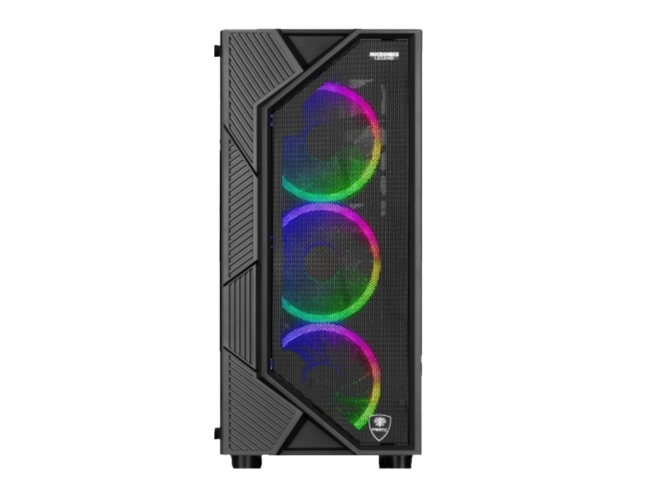 CASE MICRONICS FANATIC LEGEND NEGRO 1 PANEL VIDRIO FAN RGB MALLA MIXTA 41.5CM-21.5CM-44.7CM  (FNT C8007 )