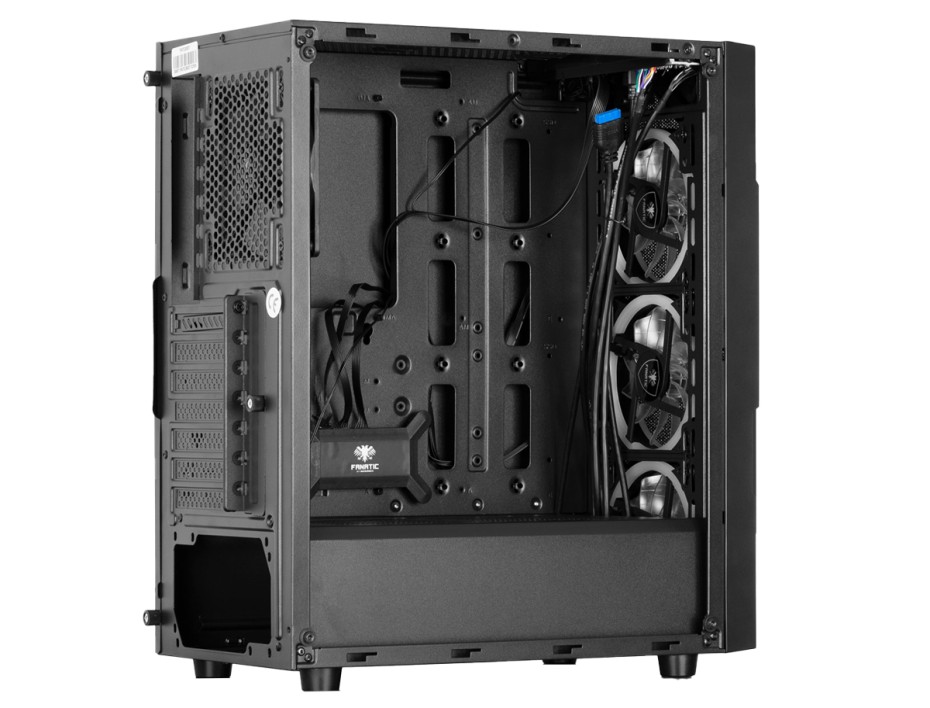 CASE MICRONICS FANATIC LEGEND NEGRO 1 PANEL VIDRIO FAN RGB MALLA MIXTA 41.5CM-21.5CM-44.7CM  (FNT C8007 )