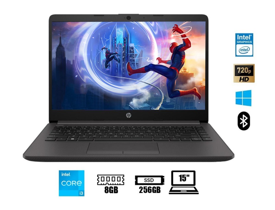 LAPTOP HP CORE I3 1115G4 250 G8, PANTALLA 15 PULGADAS HD, RAM 8GB, DISCO SOLIDO SSD 256GB, WINDOWS FREE (64X722LT...)