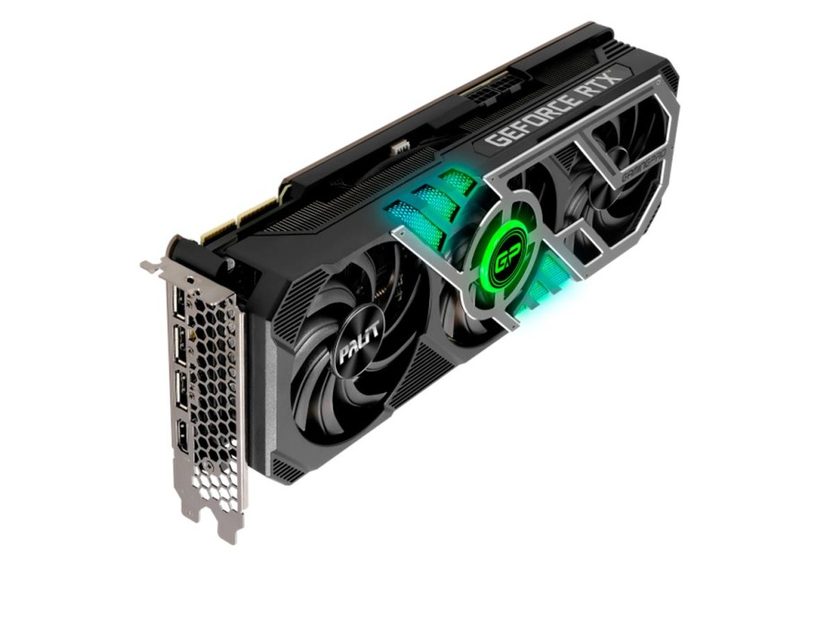 TARJETA DE VIDEO PALIT GAMERPRO RTX 3090 24GB GDDR6X GEFORCE NVIDIA 384 BITS, GRAFICO PARA VIDEOJUEGOS, 3 VENTILADORES (NED3090019SB-132BA)