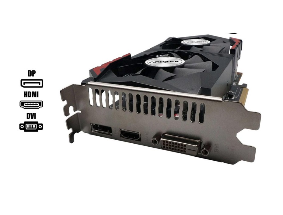 Tarjeta De Video Arktek Gtx 1050 Ti Fusion 4gb Gddr5 (akn1050tid5s4gh1) Geforce Nvidia 128 Bits, 2 Ventiladores