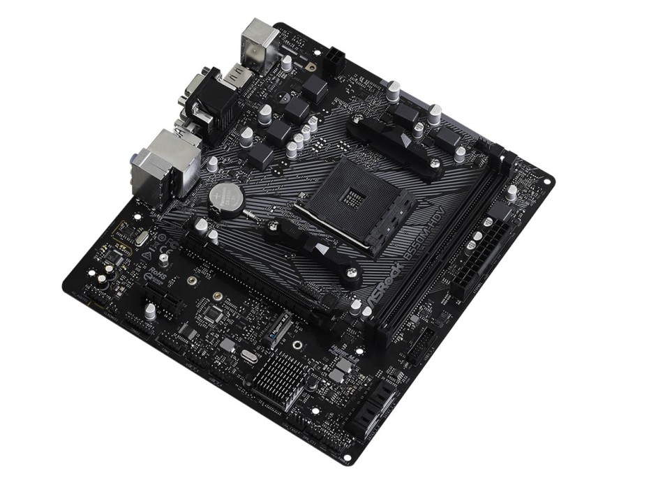 Placa Madre Asrock B550m-hdv (90-mxbdj0-a0uayz) Socket Am4, Ram Ddr4 Buss 4733oc Mhz