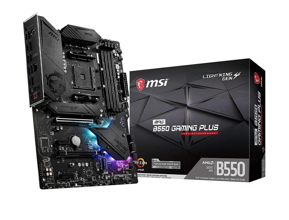 Placa Madre Msi B550 Mpg Gaming Plus (911-7c56-031) Socket Am4, Ram Ddr4 Buss 4400oc Mhz, Rgb