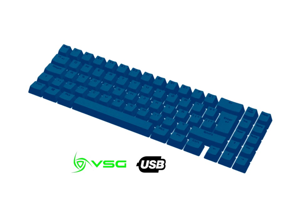 Set De Teclado Vsg Stardust Kepler, 105 Teclas Blue Doble Inyeccion Oem (vg-kc207-blue)