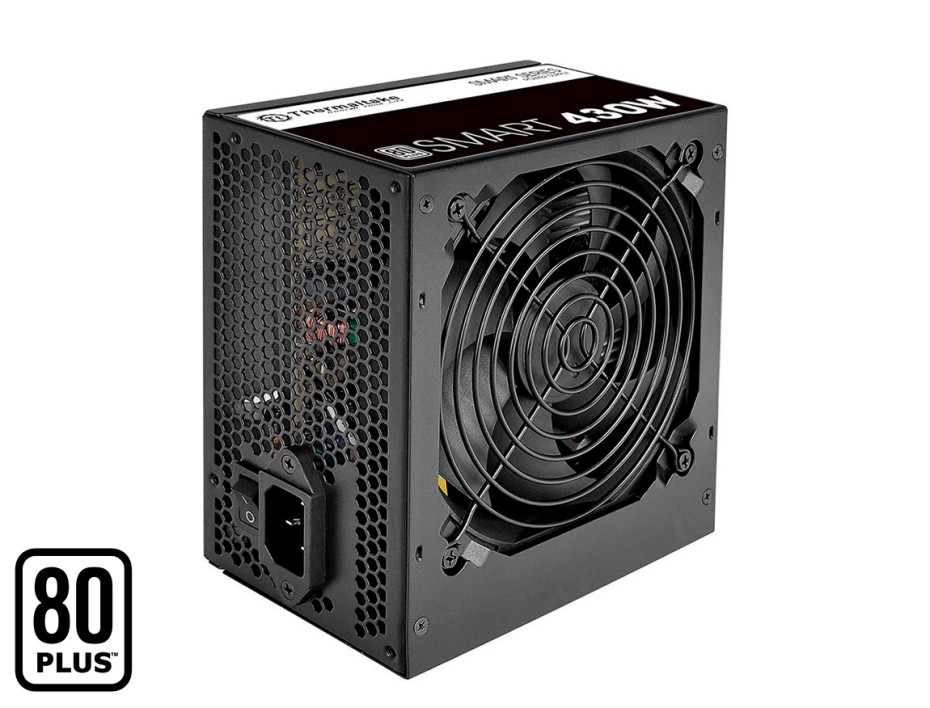 FUENTE DE PODER THERMALTAKE 430W SPD430 (SPD-0430P) ATX | 80 PLUS | SMART WHITE | NO MODULAR | NEGRO