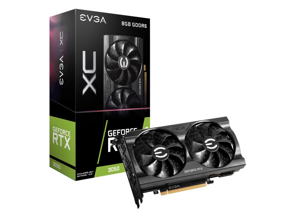 TARJETA DE VIDEO EVGA RTX 3050 8GB GDDR6 NVIDIA XC 128BITS ( 08G-P5-3553-KR )