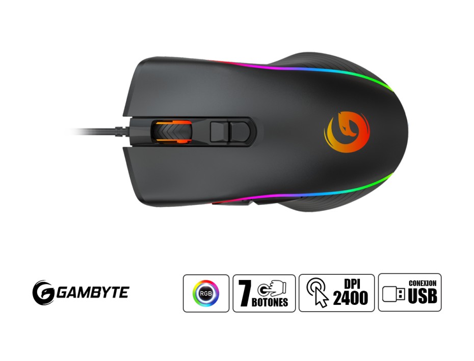 Combo 4 En Uno Gambyte Gryphus-h (gi-gryphus-h) Teclado Led Rgb, Mouse Led Rgb, Auricular Led Rgb, Pad Mouse, Negro