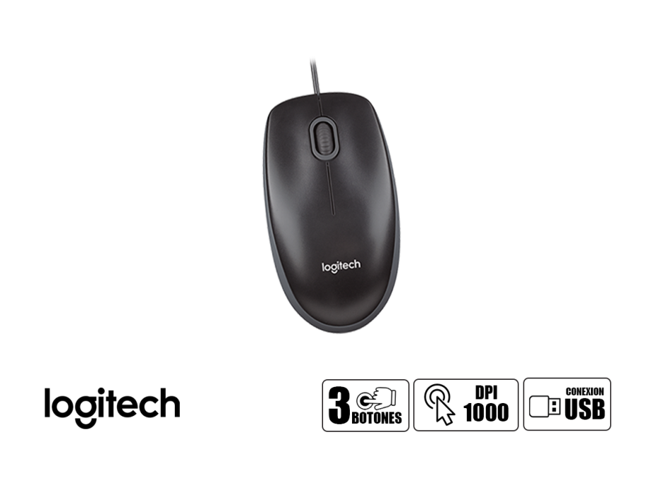 Combo 2 En Uno Logitech Mk120 (920-004428) Teclado, Mouse, 1000 Dpi