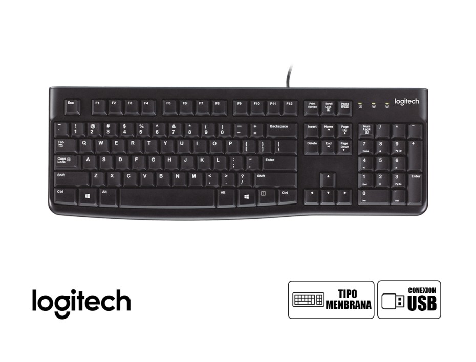 Teclado Logitech K120 (920-004422) Membrana