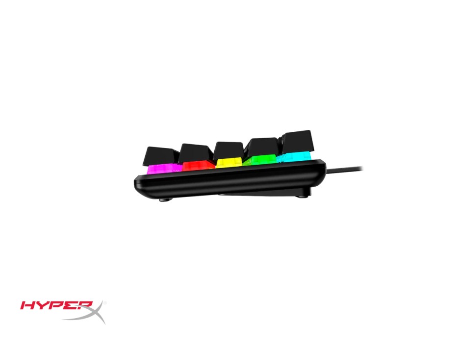 Teclado Hyperx Alloy Origins Switch Blue, Con Retroiluminacion Rgb, Color Negro (4p5p0ai#ac8)