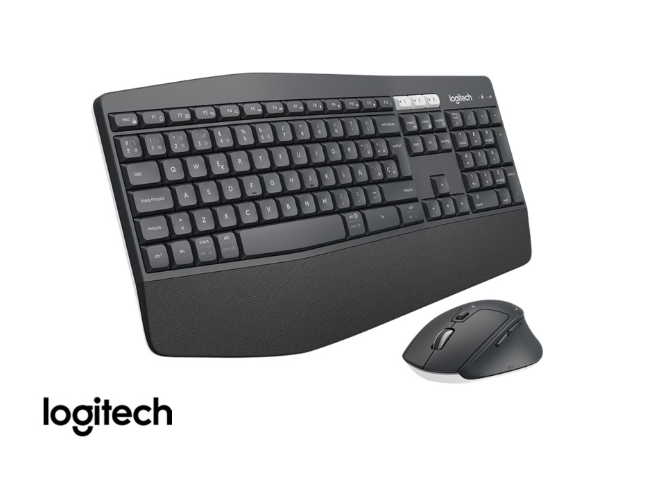 Combo 2 En Uno Logitech Inalambrico Performance Mk850, Teclado Bluetooth Smart, Mouse 8 Botones Sensor Hasta 1000 Dpi, Color Negro (920-008659)