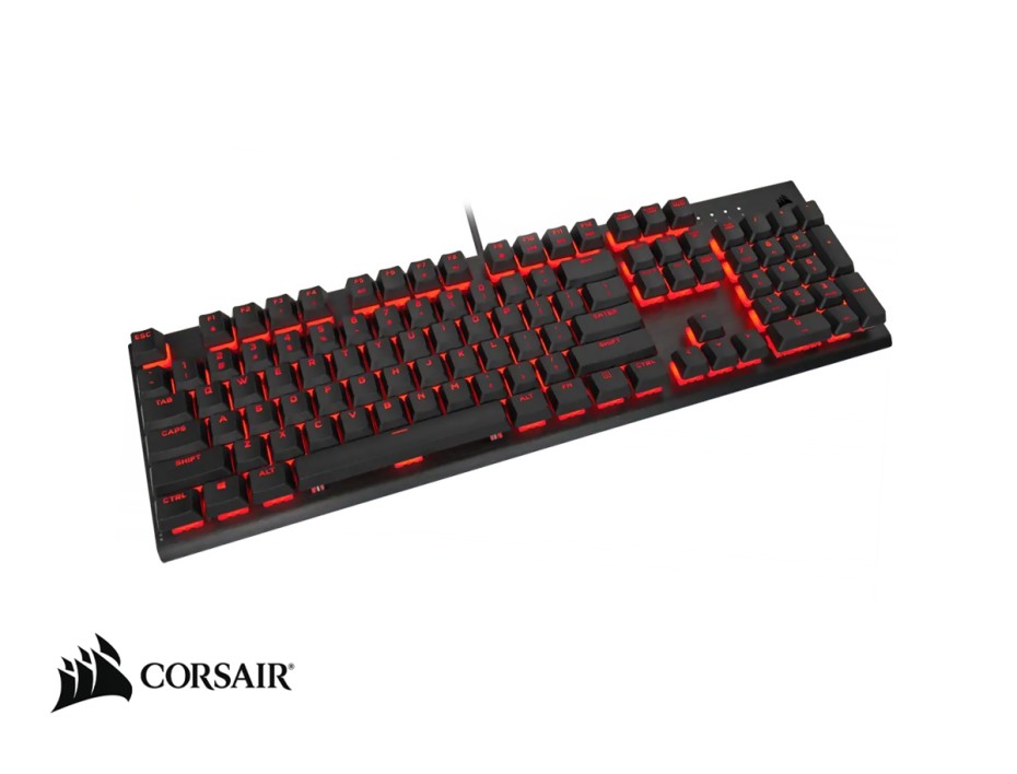 TECLADO CORSAIR GAMER MECANICO K60 PRO, USB 2.0, LED - ROJO C/TECLAS NEGRAS  (CH-910D029-SP)