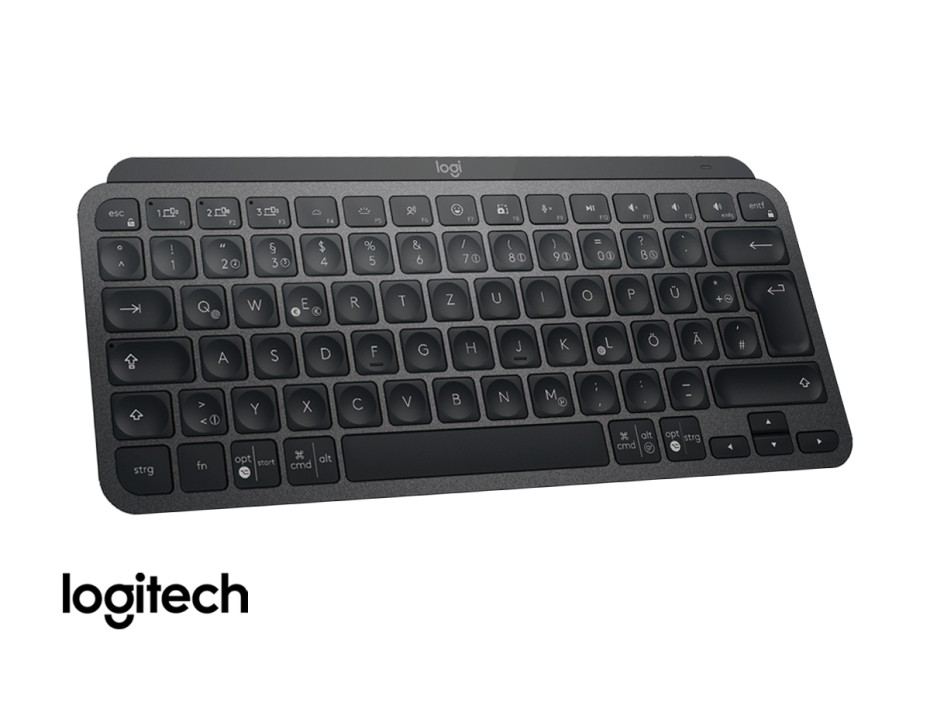 TECLADO LOGITECH INALAMBRICO MX KEYS, CON SENSOR DE RETROILUMINACIÓN, RECARGABLE POR PUERTO USB-C, COLOR NEGRO (920-010476)