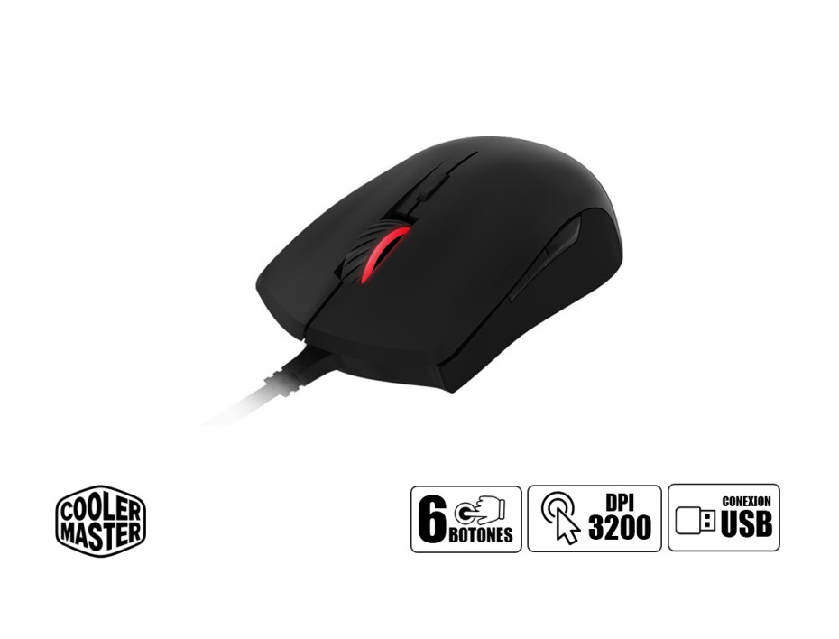 COMBO 2 EN UNO COOLER MASTER SET 111, TECLADO SEMI - MECANICO CON ILUMINACION LED RGB, MOUSE 6 BOTONES SENSOR HASTA 3200 DPI, INTERFAZ USB(MS-111-KKM)