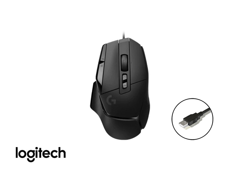 Mouse Logitech G502 X Gaming (910-006136) Hasta 25.600 Dpi, 13 Botones Programables, Negro