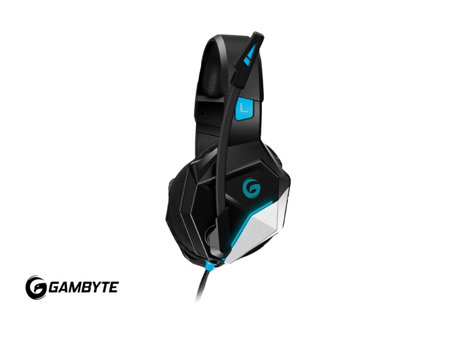 Auricular Gambyte Frost Death Gaming 7.1 (bmbh414ad) Con Microfono, Interfaz Usb, Jack 3.5 Mm, Led Azul, Azul