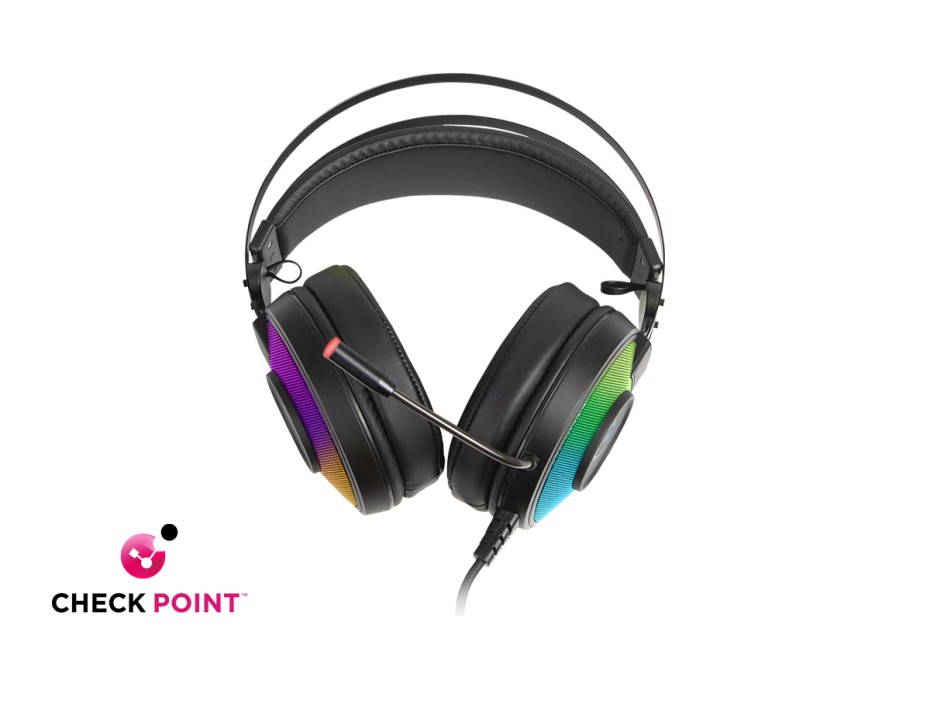 Auricular Checkpoint Hx100 Gaming (cp-hs-1001) Con Microfono, Rgb, Negro