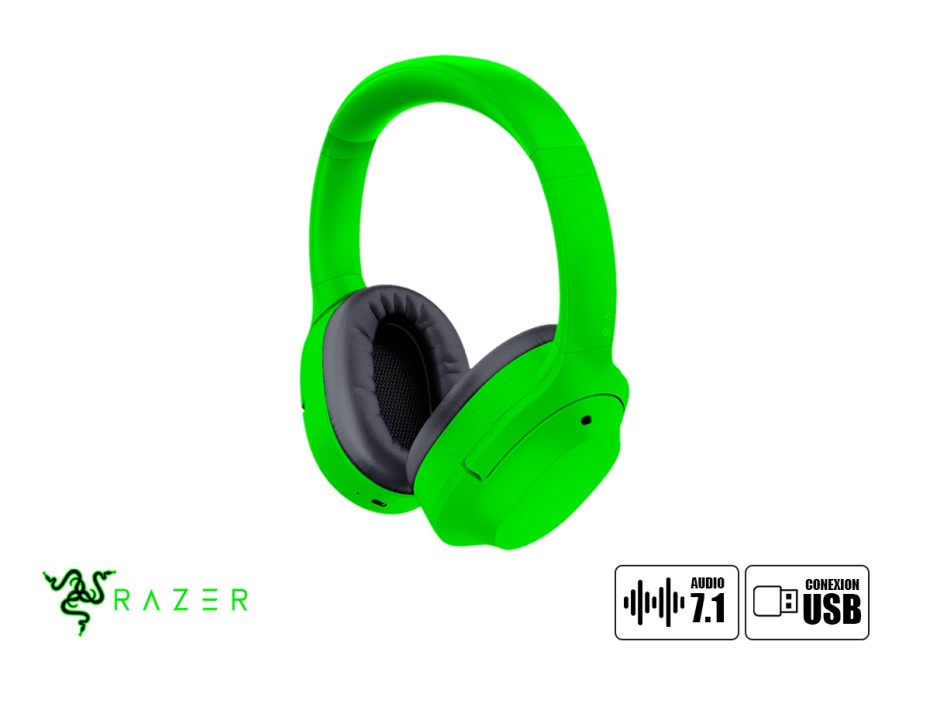 Auricular Razer Inalambrico Opus X (rz04-03760400-r3u1) Con Microfono, Interfaz Bt,verde