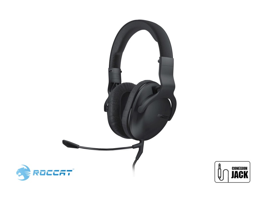 Auricular Roccat Cross Gaming (roc-14-510) Con Microfono, Interfaz Jack 3.5 Mm, Negro