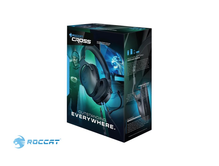 Auricular Roccat Cross Gaming (roc-14-510) Con Microfono, Interfaz Jack 3.5 Mm, Negro