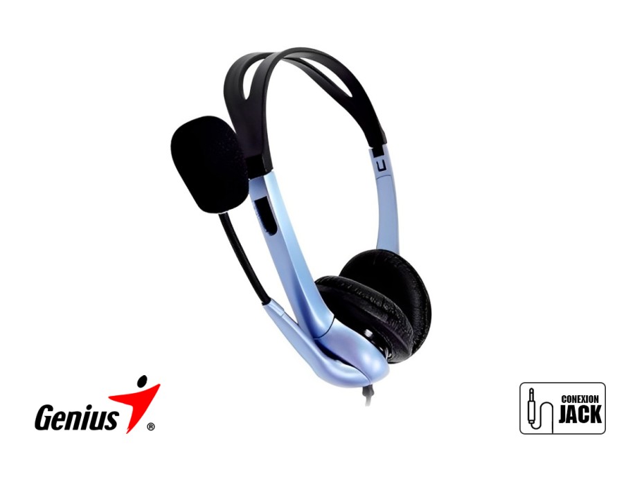 Auricular Genius Hs-04s (31710025100) Noise Cancelling, Con Microfono, Azul