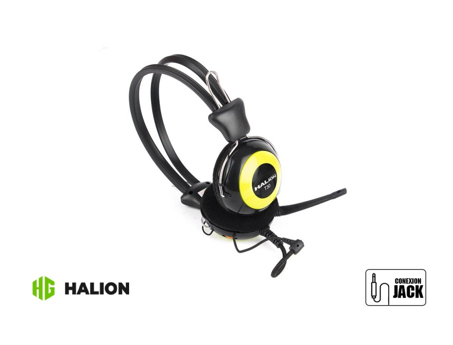 Auricular Halion T30 (halion T30) Con Microfono, Colores Variados Azul - Rojo - Amarillo