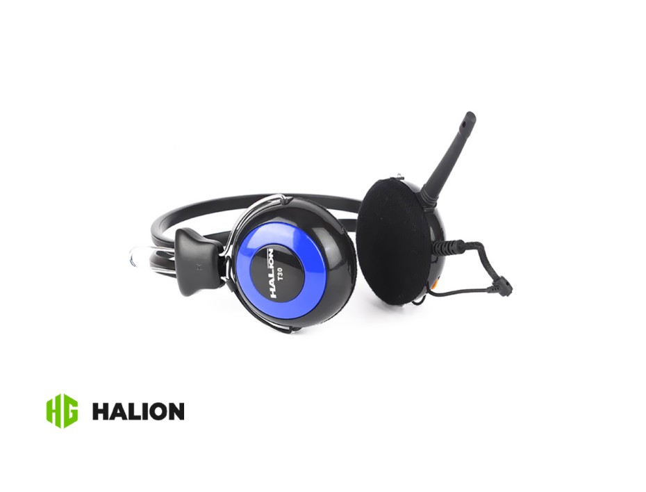 Auricular Halion T30 (halion T30) Con Microfono, Colores Variados Azul - Rojo - Amarillo