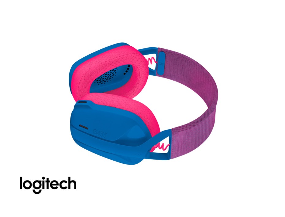 Auricular Inalambrico Logitech Lightspeed G435 Gaming (981-001061) Con Microfono, Azul / Rosado