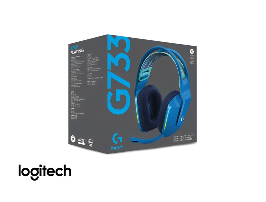 Auricular Inalambrico Logitech Lightspeed Rgb G733 Gaming (981-000942) Con Microfono, Azul