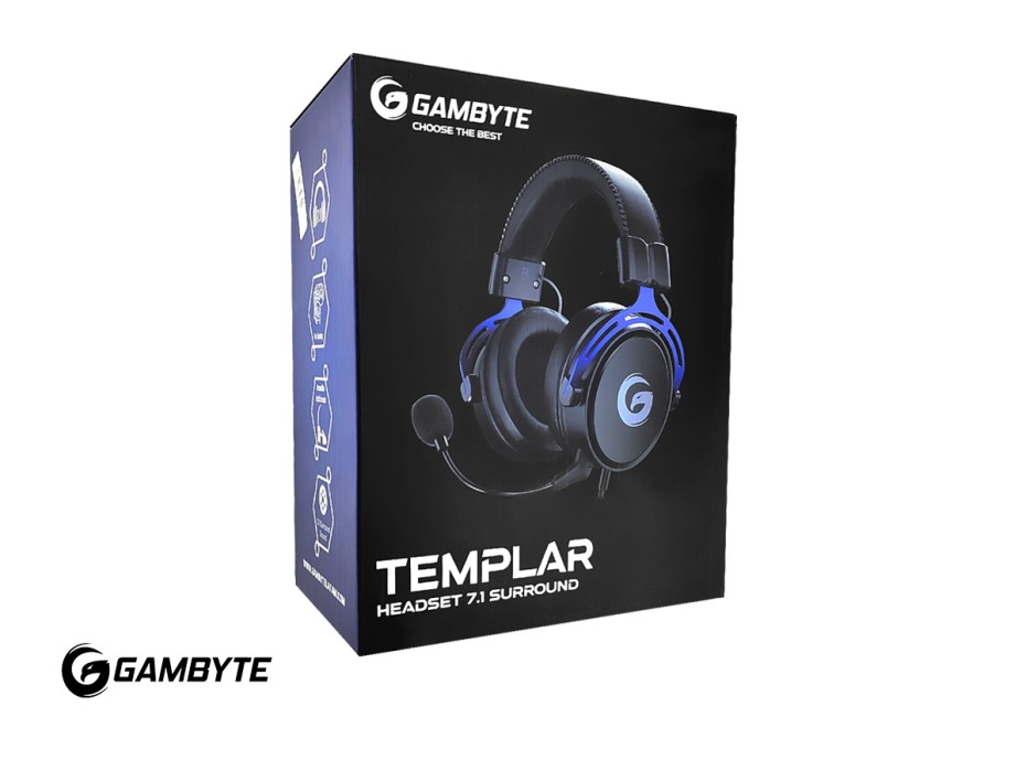 Auricular Gambyte Templar 7.1 Gaming (bmbh439ad) Con Microfono, Interfaz Jack 3.5 Mm, Azul