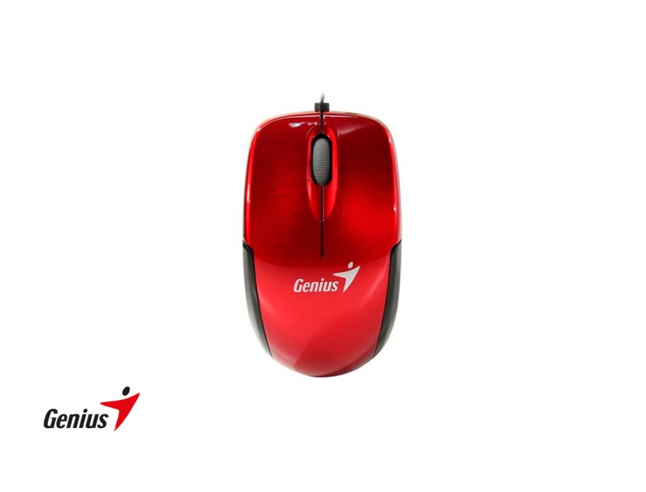 Mouse Mini Genius Micro Traveler V2 (31010125103) Hasta 1000 Dpi, 3 Botones, Retractil, Ruby