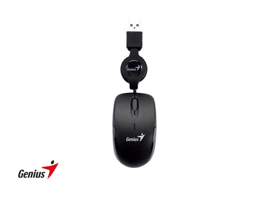 MOUSE MINI GENIUS MICRO TRAVELER V2, SENSOR HASTA 1000 DPI, CONEXION USB, 3 BOTONES, COLOR BLACK (31010125100)