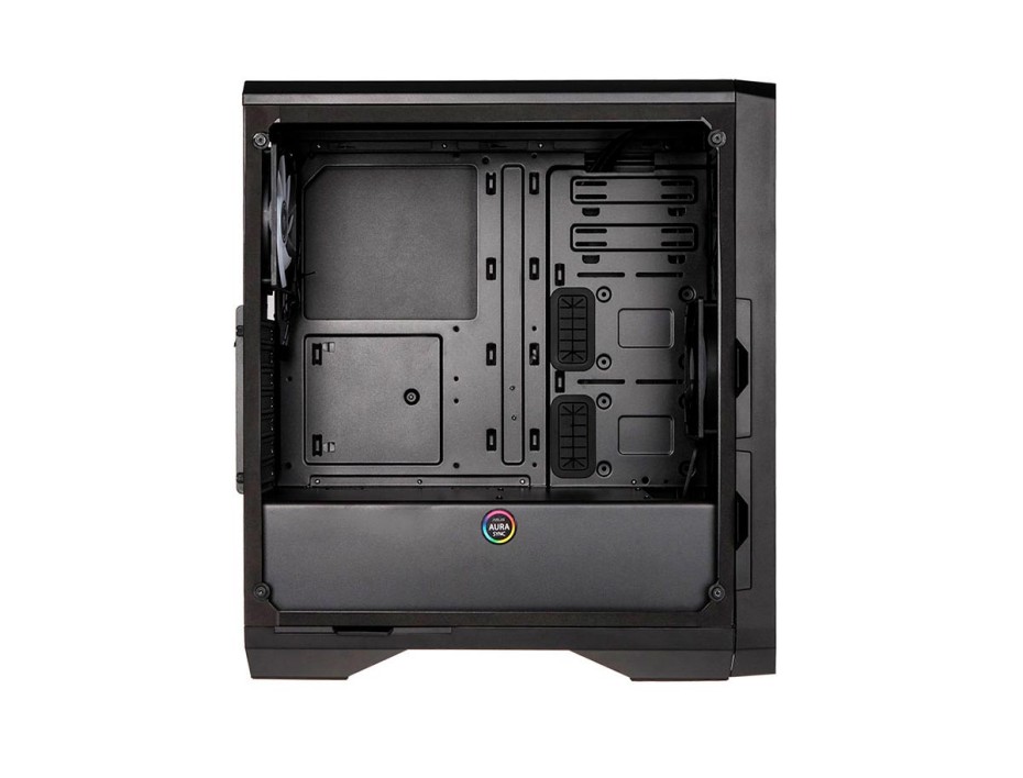 Case Bitfenix Enso Mesh Blk S/fuente (bfc-esm-150-kkwgk-4a) Panel De Vidrio, 2 Ventiladores, Led Rgb, Negro