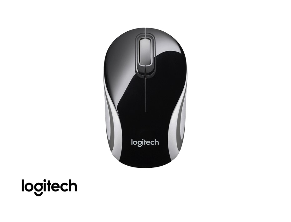 MOUSE INALAMBRICO LOGITECH MINI M187, HASTA 1000 DPI, CON RECEPTOR USB, DISEÑO ERGONOMICO, 3 BOTONES, NEGRO C/ BLANCO (910-005459)