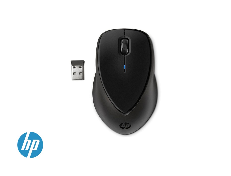 MOUSE HP INALAMBRICO COMFORT GRIP, CON RECEPTOR USB, DISEÑO ERGONOMICO, 3 BOTONES, NEGRO (H2L63AA)