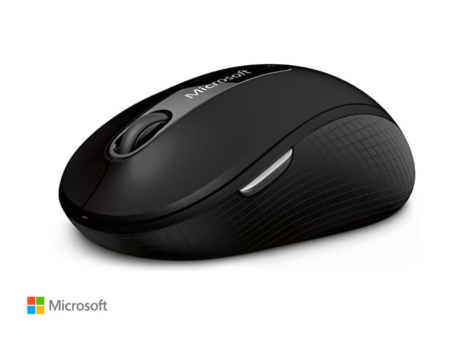 MOUSE INALAMBRICO MICROSOFT 4000, HASTA 1000 DPI, CON RECEPTOR USB, DISEÑO ERGONOMICO, 4 BOTONES, NEGRO (D5D-00001)