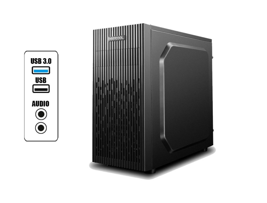 Case Deepcool Matrexx 30 S/fuente (dp-matx-matrexx30) Panel De Vidrio, 1 Ventilador, Negro