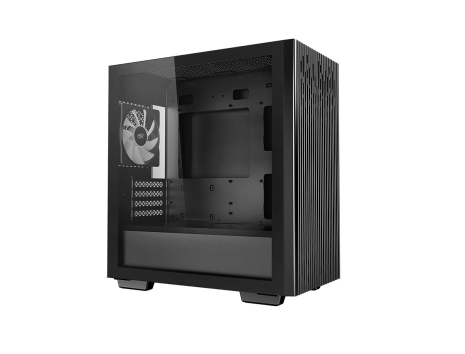 Case Deepcool Matrexx 40 3fs S/fuente (dp-matx-matrexx40-3fs) Panel De Vidrio, Led Rgb, Negro