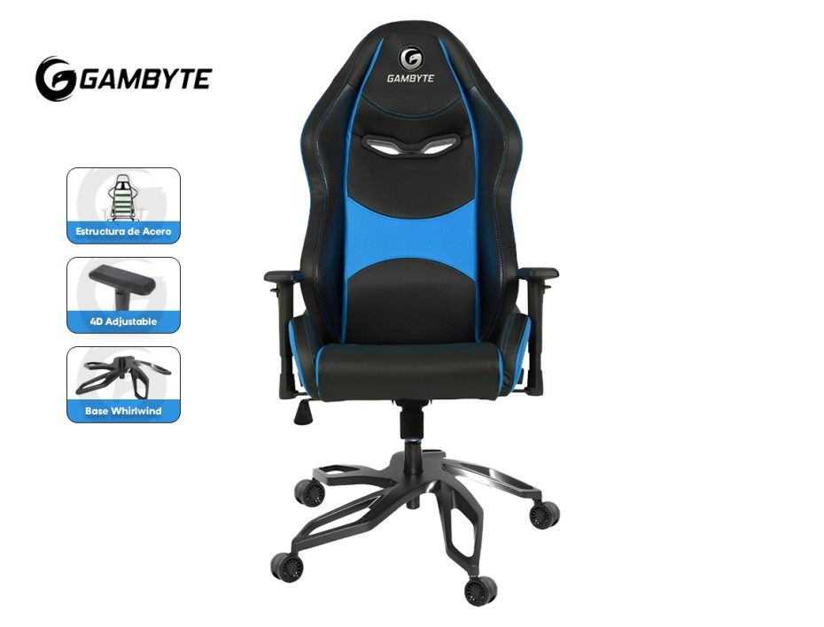 Silla Gambyte ( U-ah0015r00a4atg ) | Gx-aqua Gaming | Negro C/ Celeste