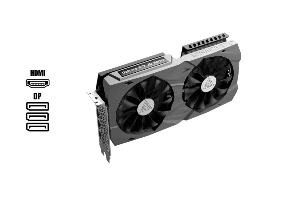 TARJETA DE VIDEO ARKTEK RTX 3060 12GB GDDR6 NVIDIA HYPERION 192 BITS (AKN3060D6S12GH1)