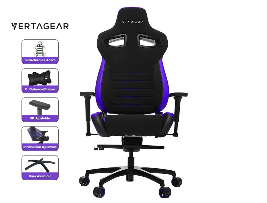 Silla Vertagear Pl4500 Racing Series ( Vg-pl4500_bp ) Caja | Negro & Purpura | Upgrade