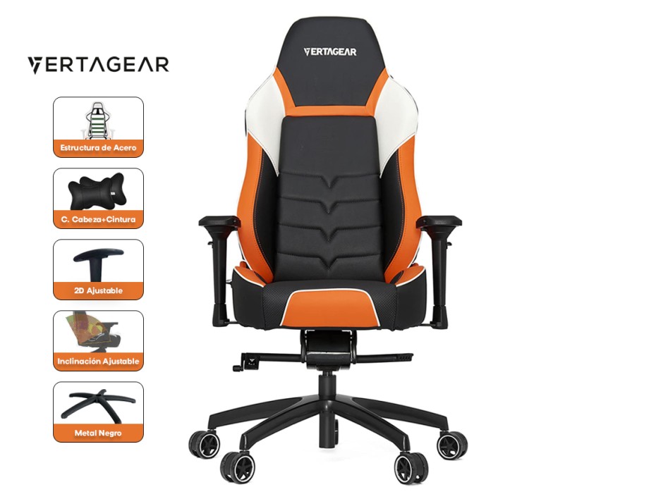 Silla Vertagear Pl6000 Racing Series ( Vg-pl6000_bo ) Caja | Negro & Naranja